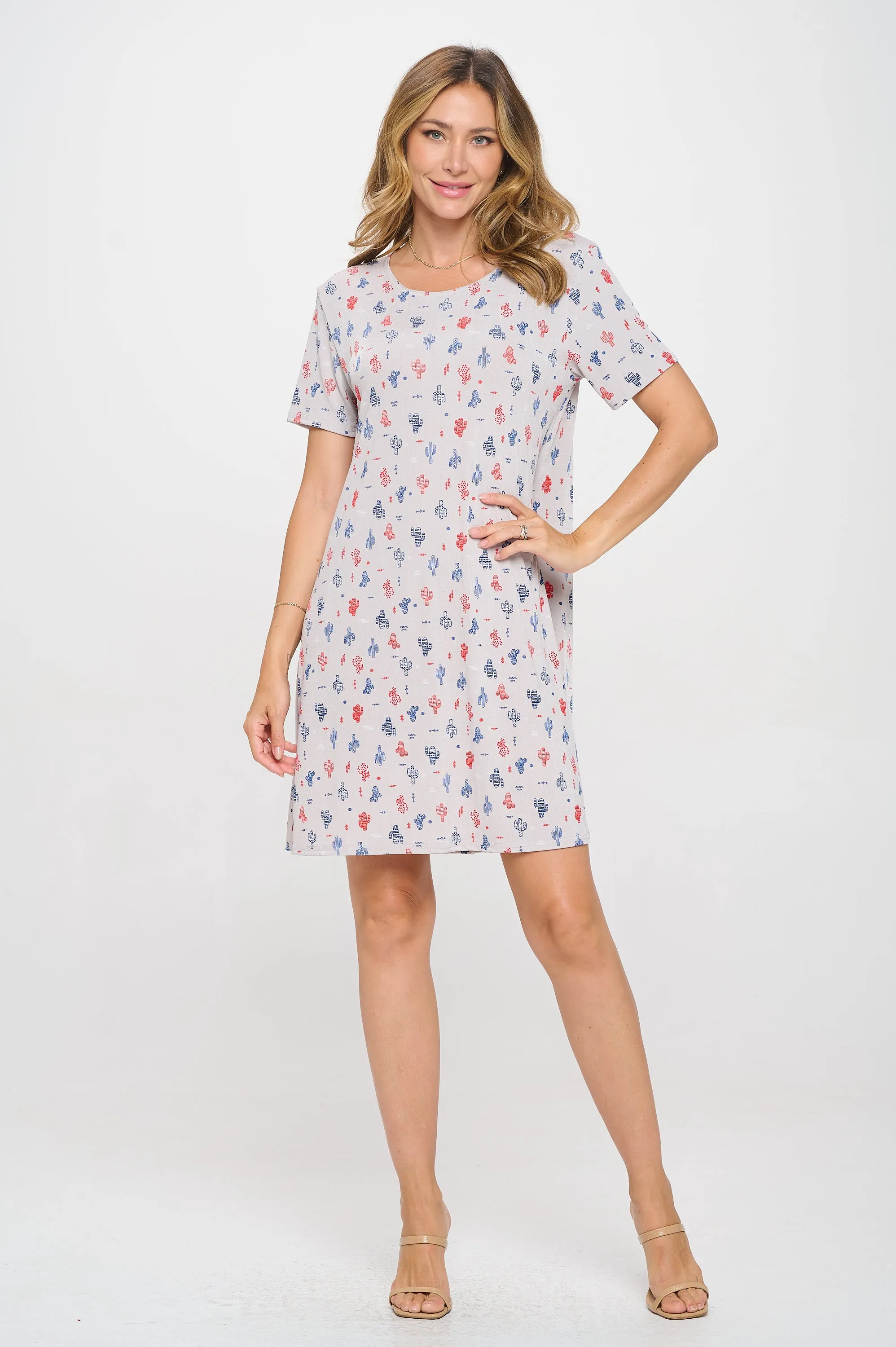 Print Missy Dress Short Sleeve - 7004BN-SRP1-W463
