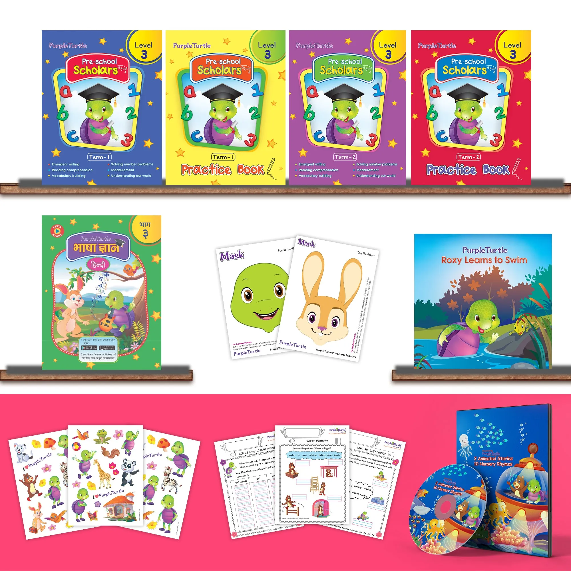 Purple Turtle Preschool Kit Level 3 For UKG Kids