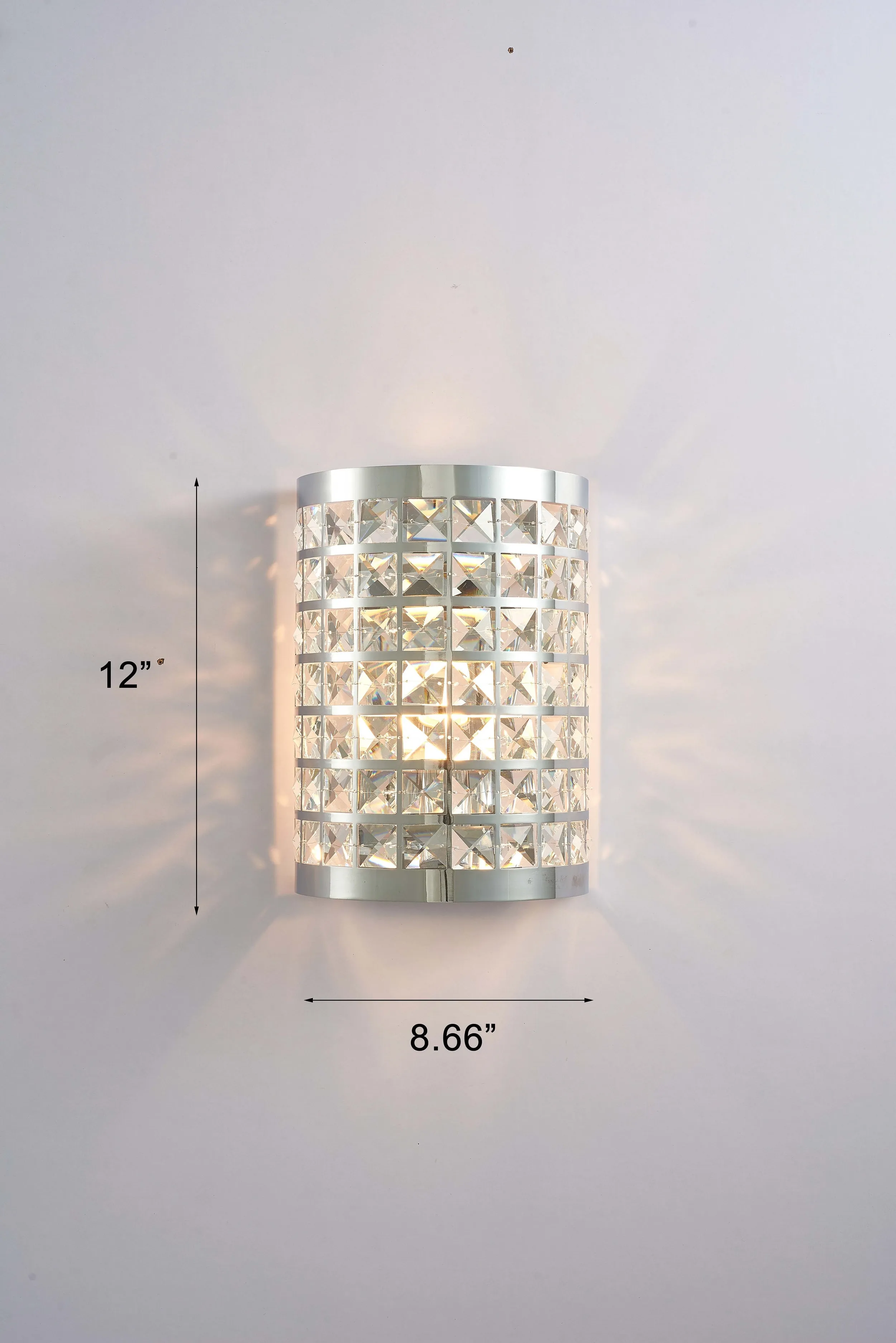 Rene Collection  Metal & Crystal Sconce Lights