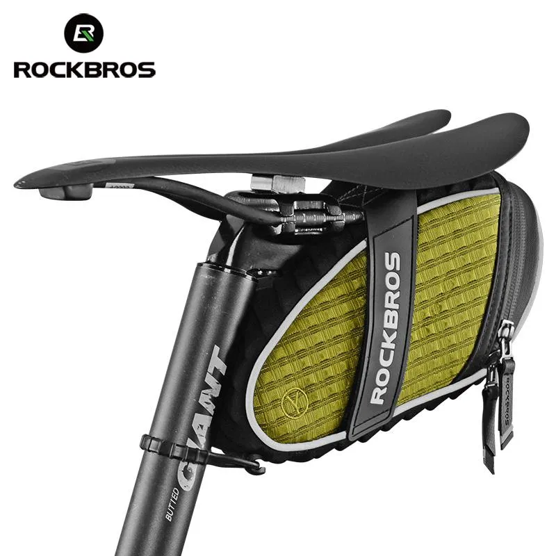 ROCKBROS Bicycle Bag 3D Shell Rainproof Saddle Reflective Bike  Shockproof
