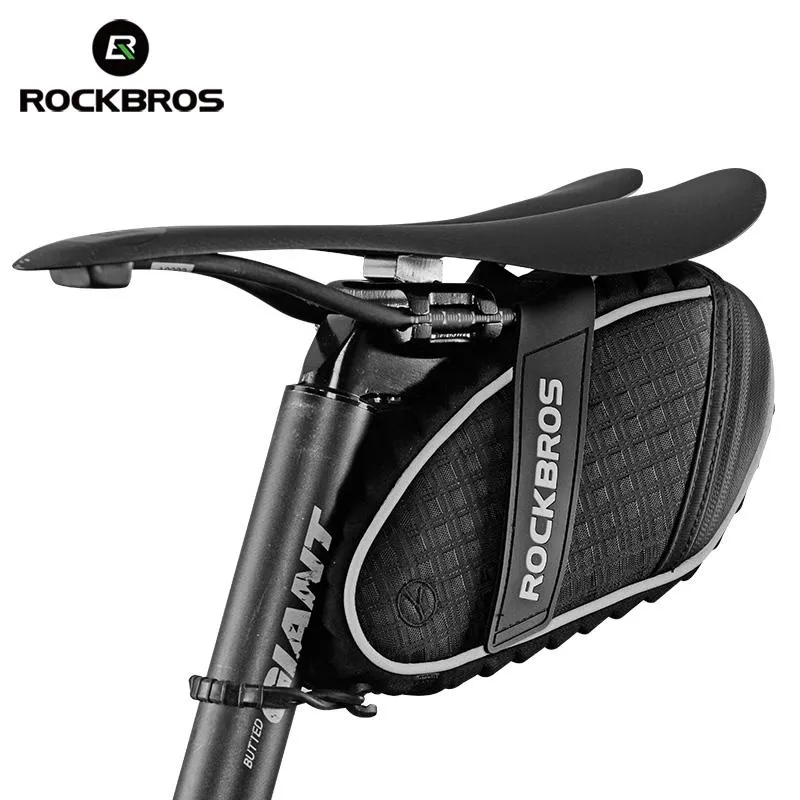 ROCKBROS Bicycle Bag 3D Shell Rainproof Saddle Reflective Bike  Shockproof