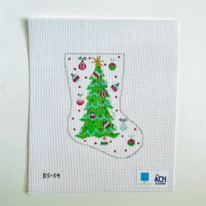 Rockin' Around the Christmas Tree Ornament Sized Stocking Canvas