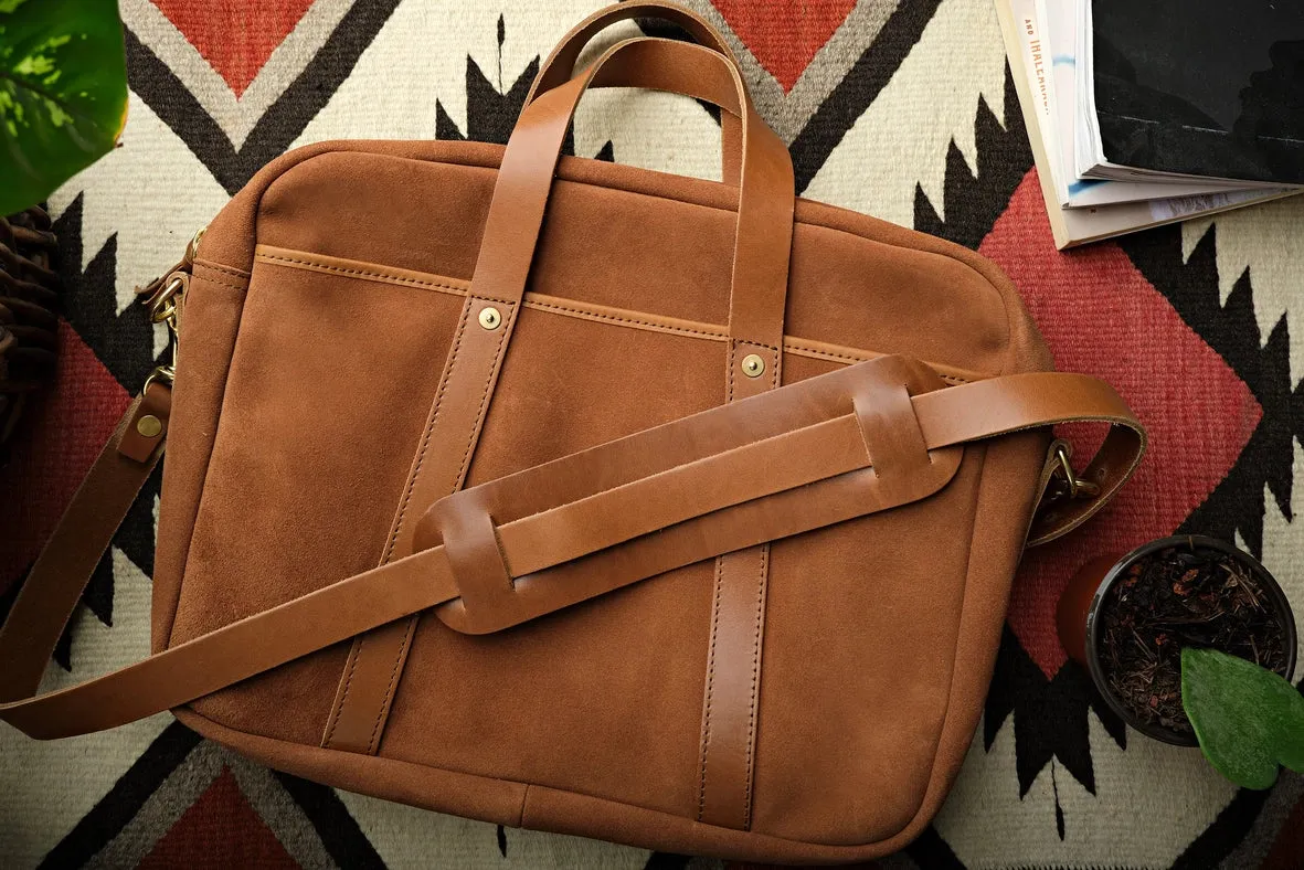 Rough-Out Suede Briefcase
