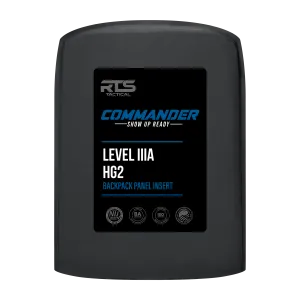 RTS Tactical Commander IIIA HG2 Backpack Panel Insert - 10 X 12