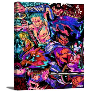 Samurai Reunion Canvas Wall Art