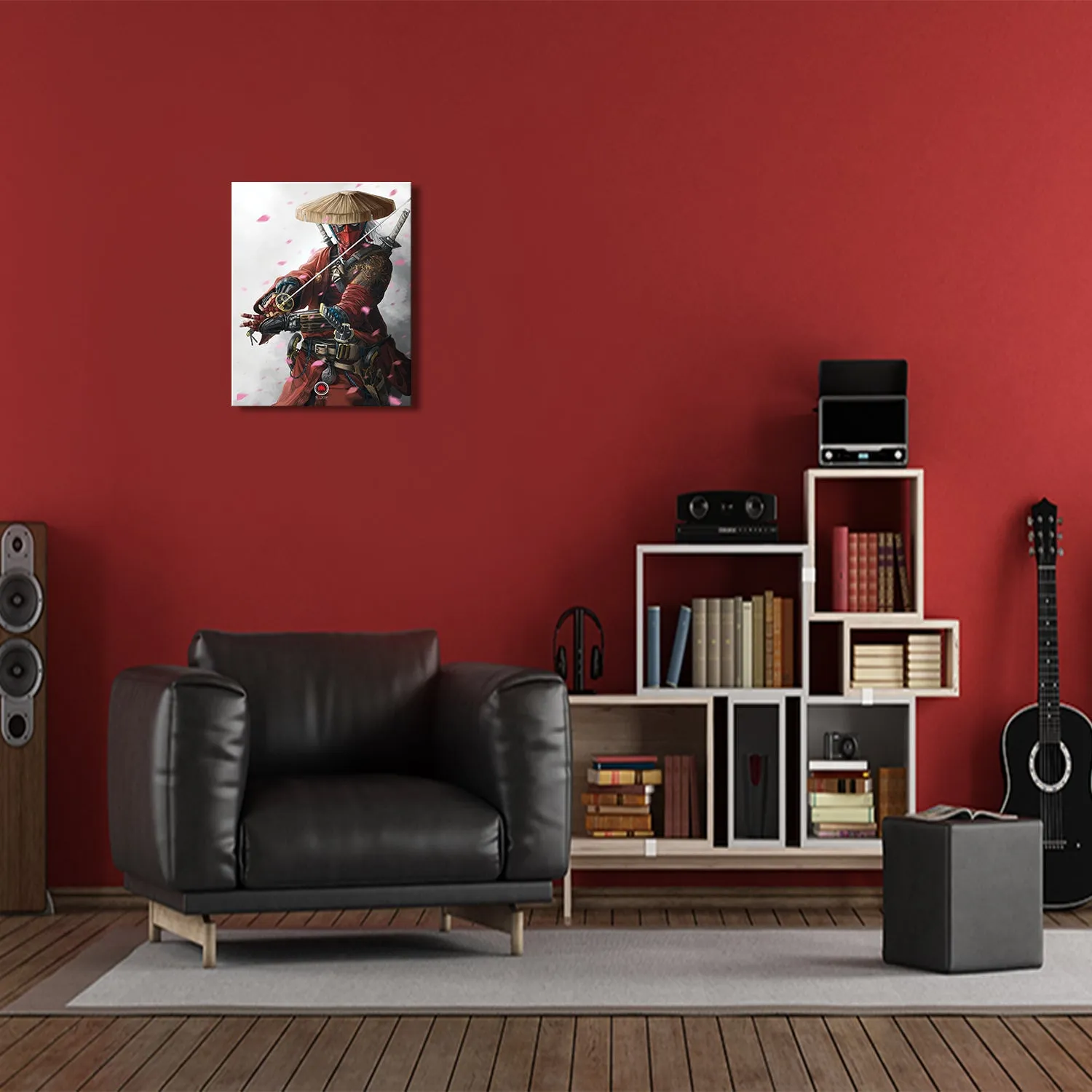 Samurai Warrior with Katana Canvas Wall Art