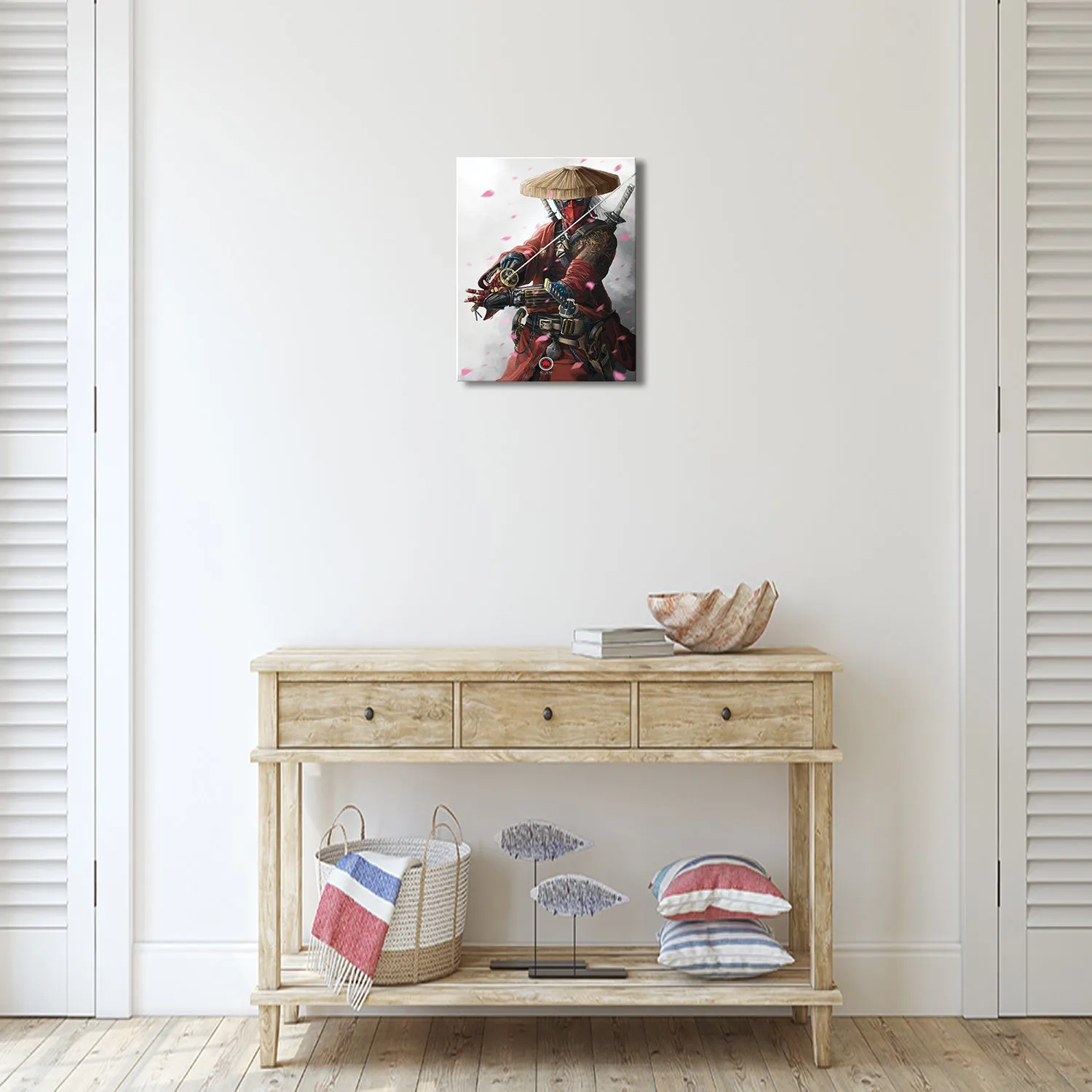 Samurai Warrior with Katana Canvas Wall Art