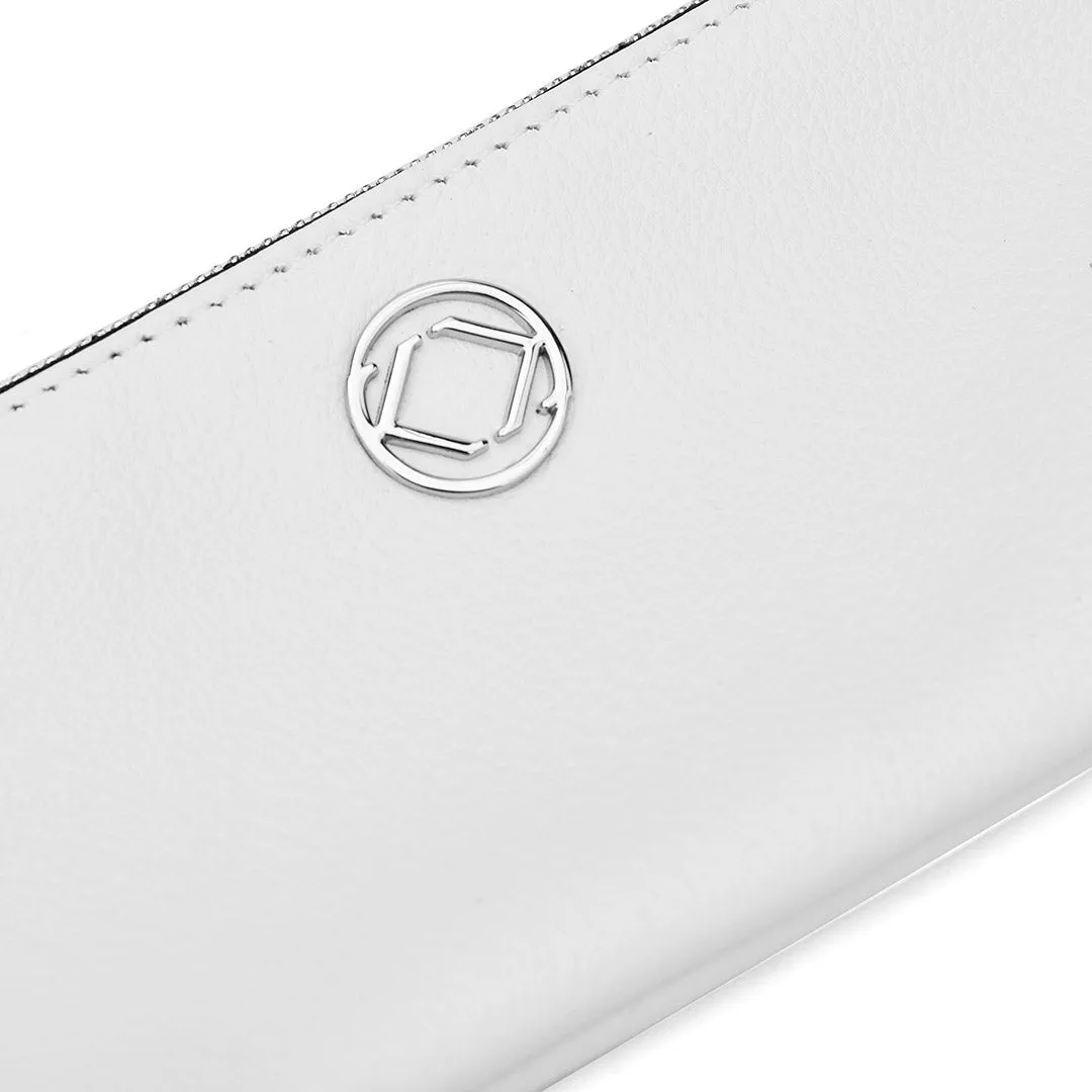 Scotty Pencil Case - White Leather