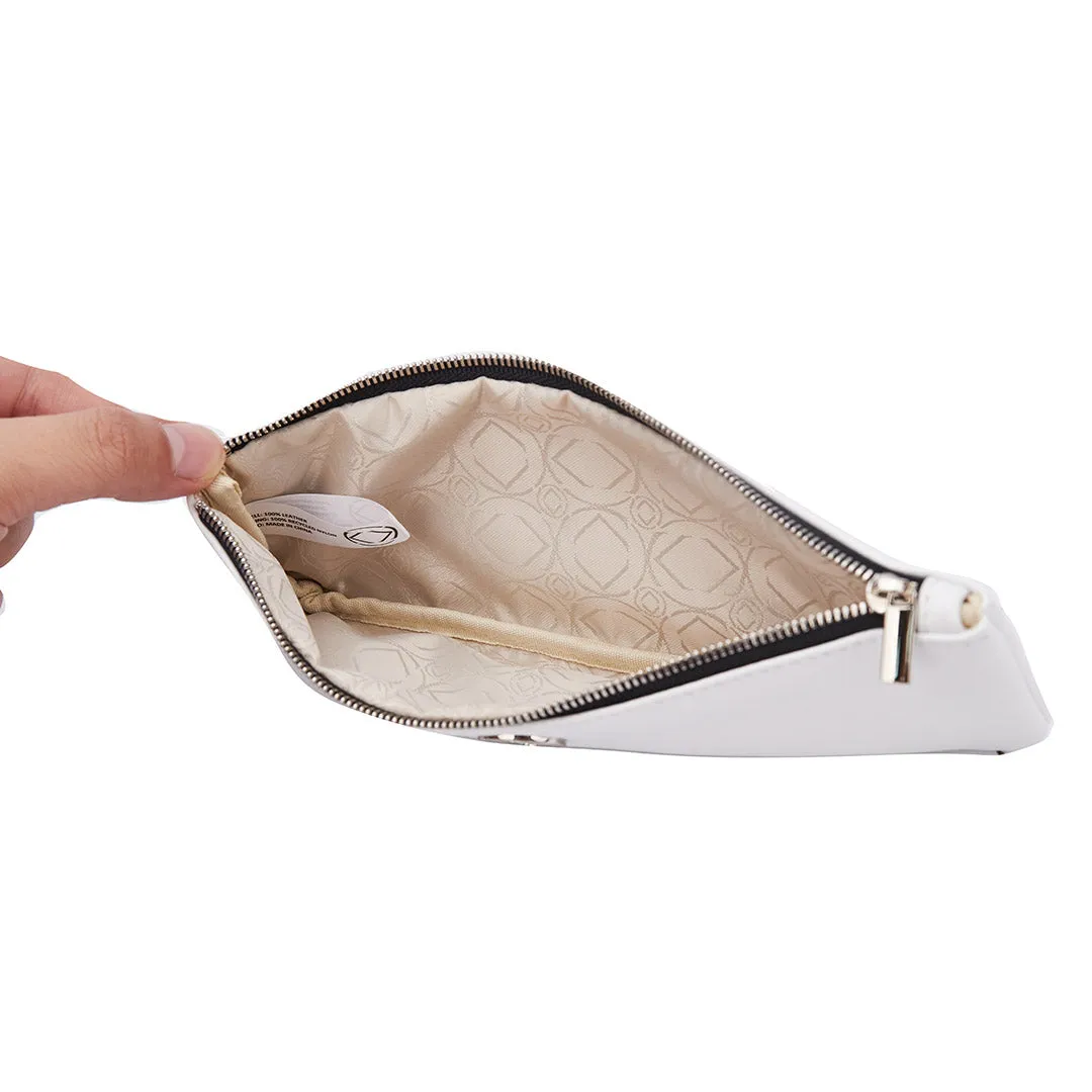 Scotty Pencil Case - White Leather