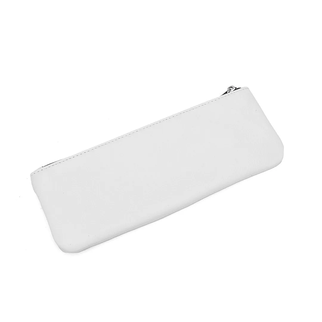 Scotty Pencil Case - White Leather