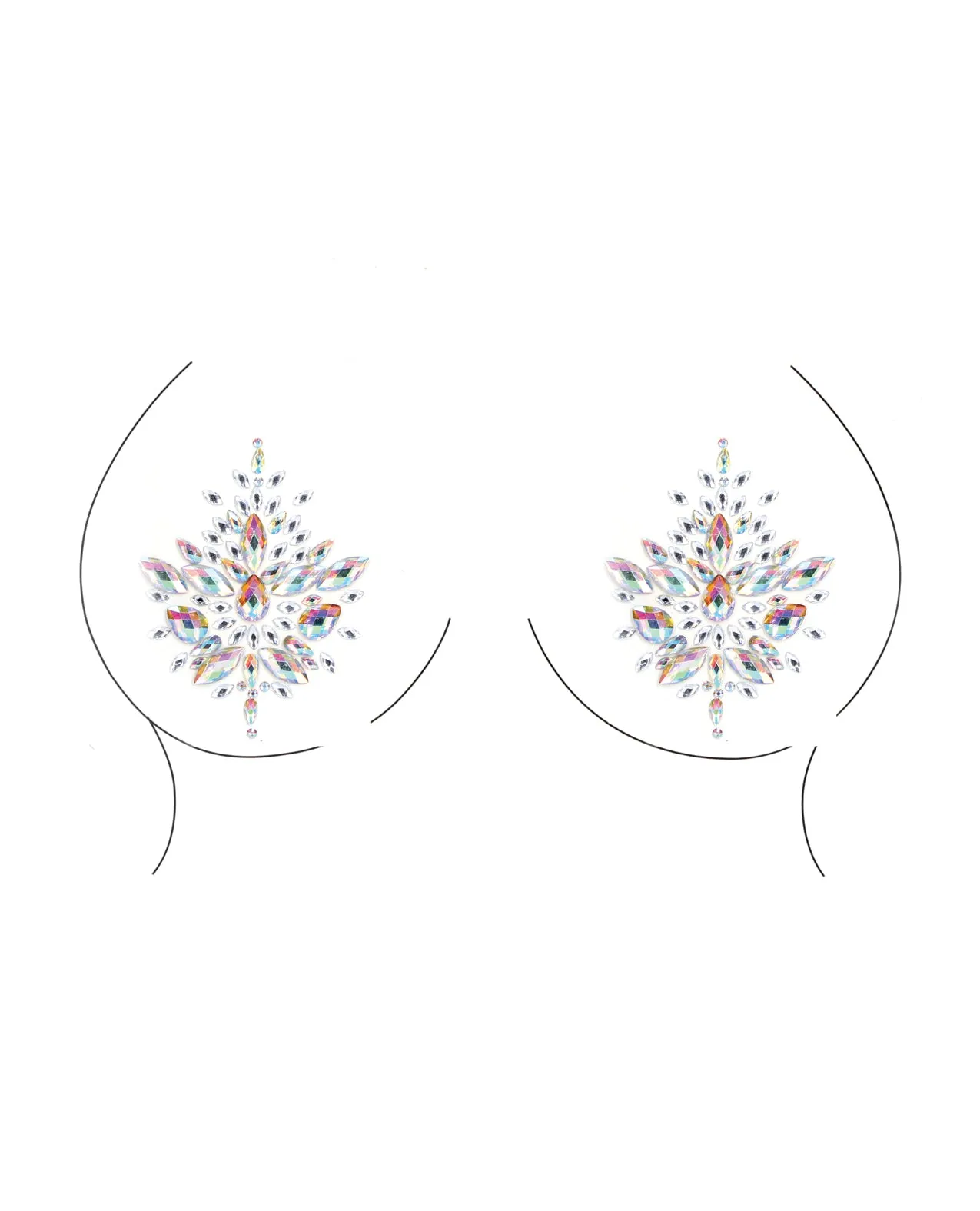 Shots Bliss Dazzling Nipple Bling  Sticker O/S