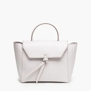 Siena Mini Leather Satchel Crossbody Bag - Cream