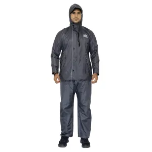 Single: Men Rainwear - Waterproof, Reversible & Reflective | Set of Top & Bottom | XXX-Large | Prime Grey