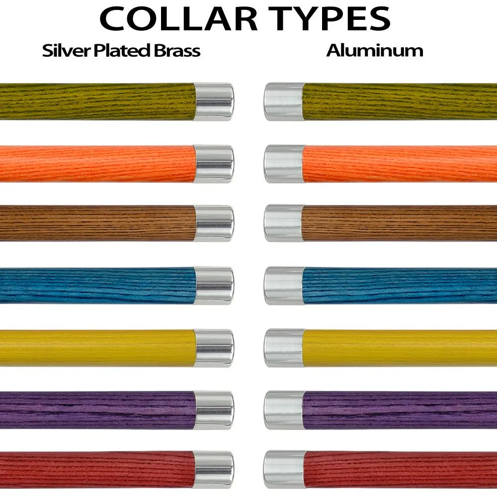Skull Premium Chrome Brass Cane: Stained Custom Color Shaft