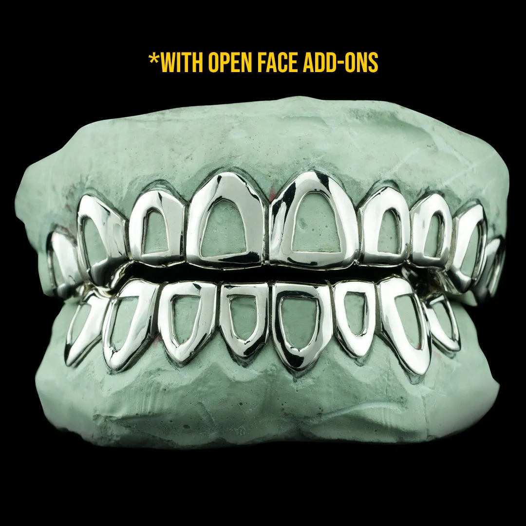 Solid .925 Sterling Silver Deep Cut Grillz