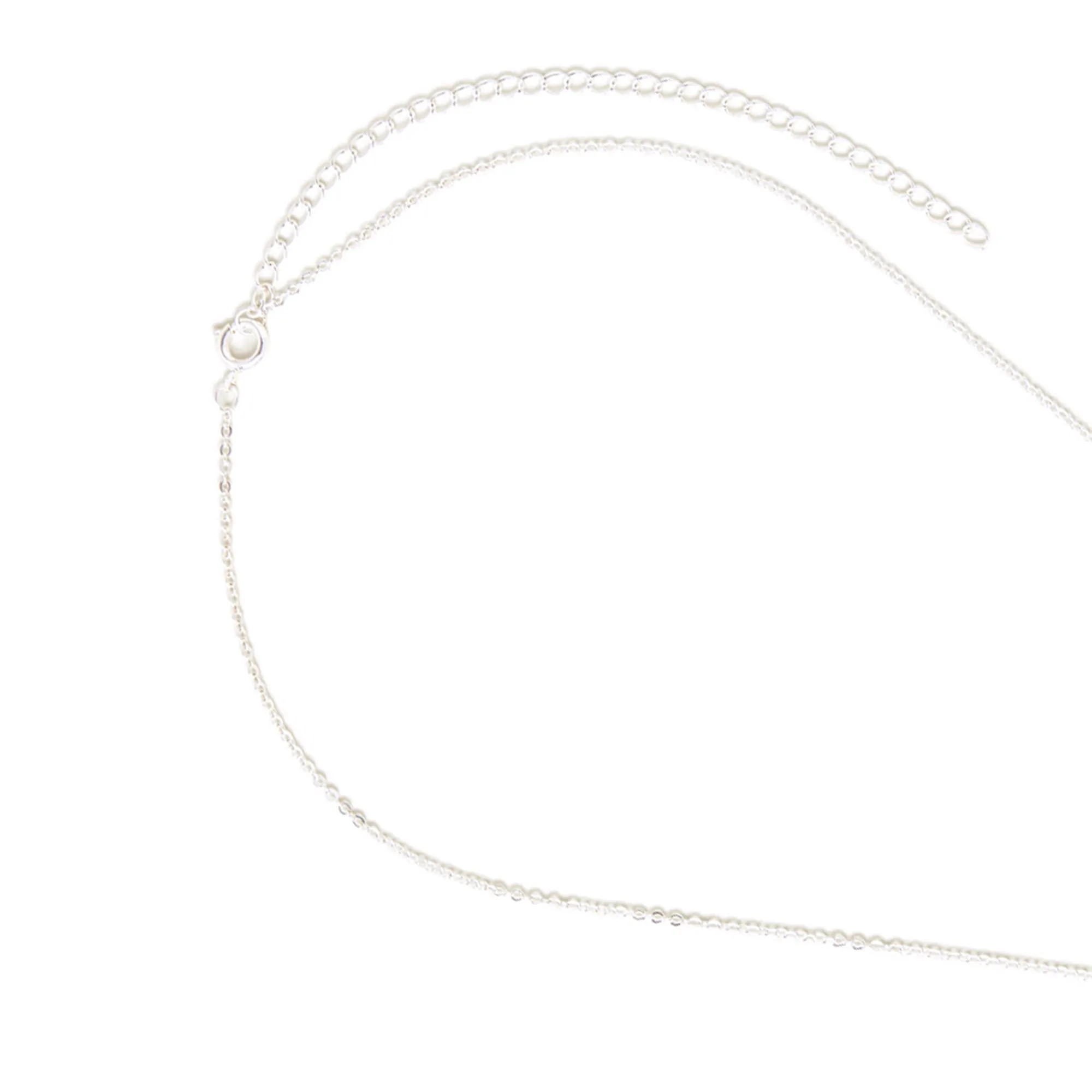 Sterling Silver-Plated Diamante Butterfly Pendant Necklace