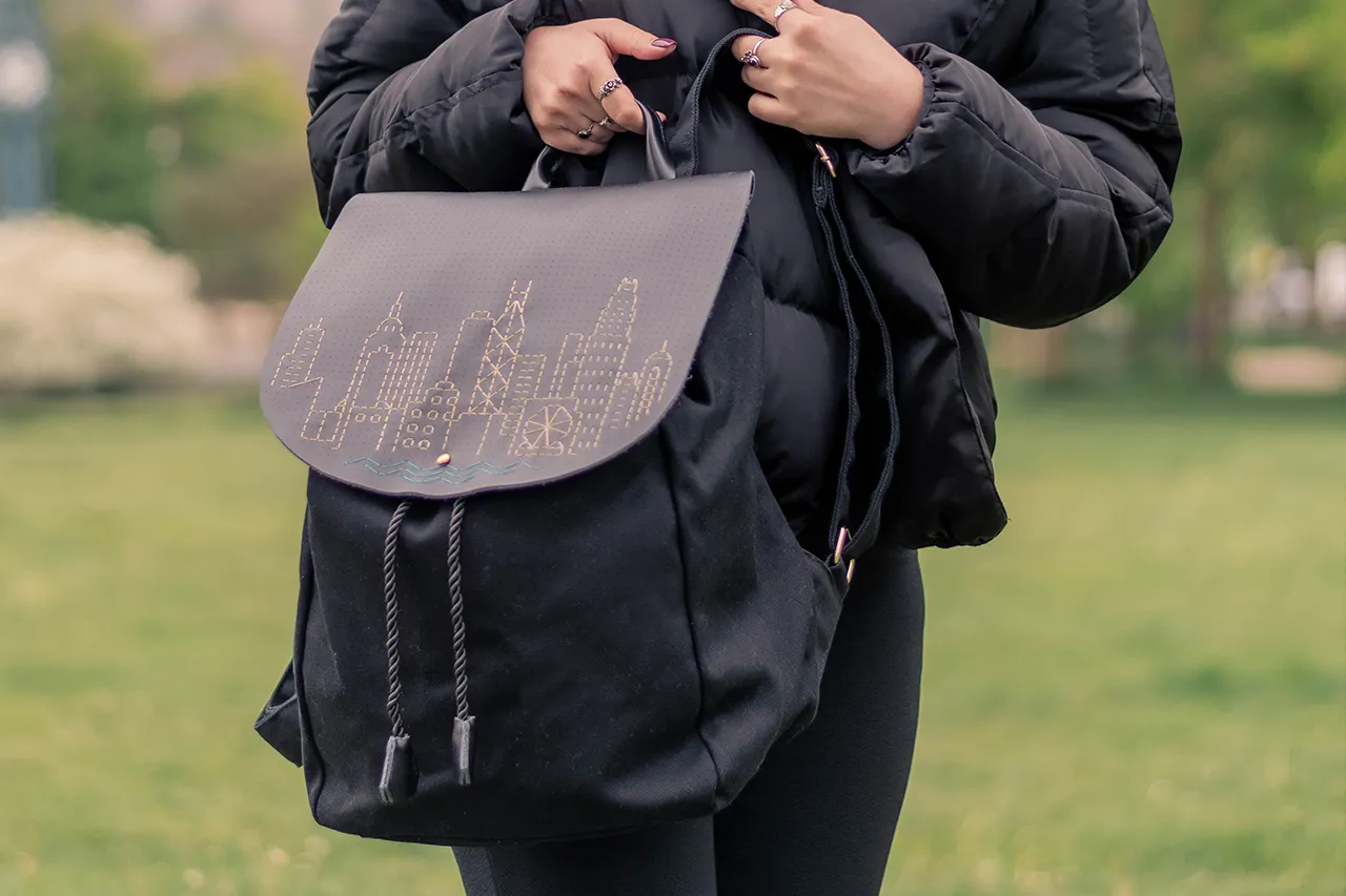 Stitch Backpack - Black
