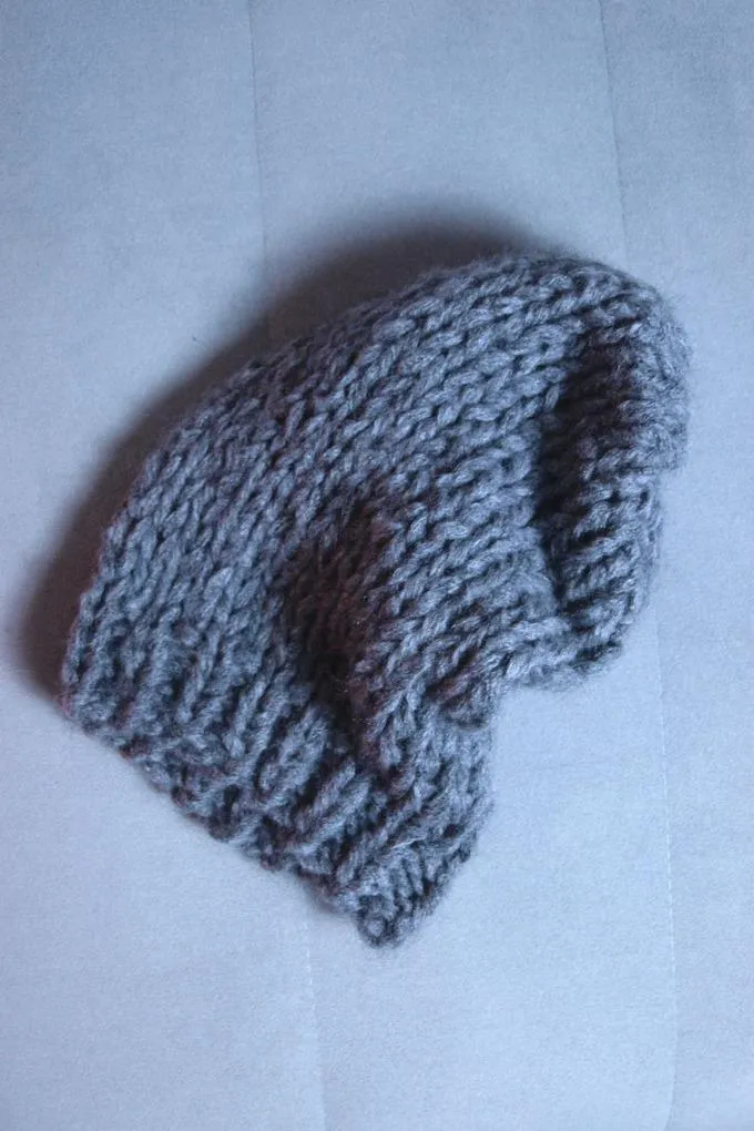 Strickschal in Neon - Farben mit Mütze handgestrickt für Herbst und Winter