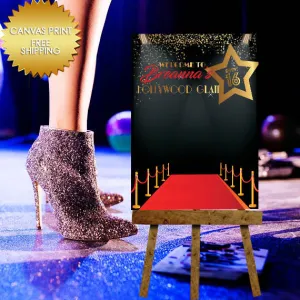 Sweet 16 Birthday Red Carpet Theme Welcome Canvas Sign