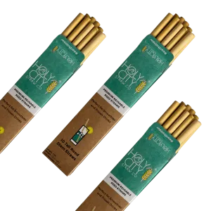 Tall Reusable Reed Straw Bundle - 3 Pack