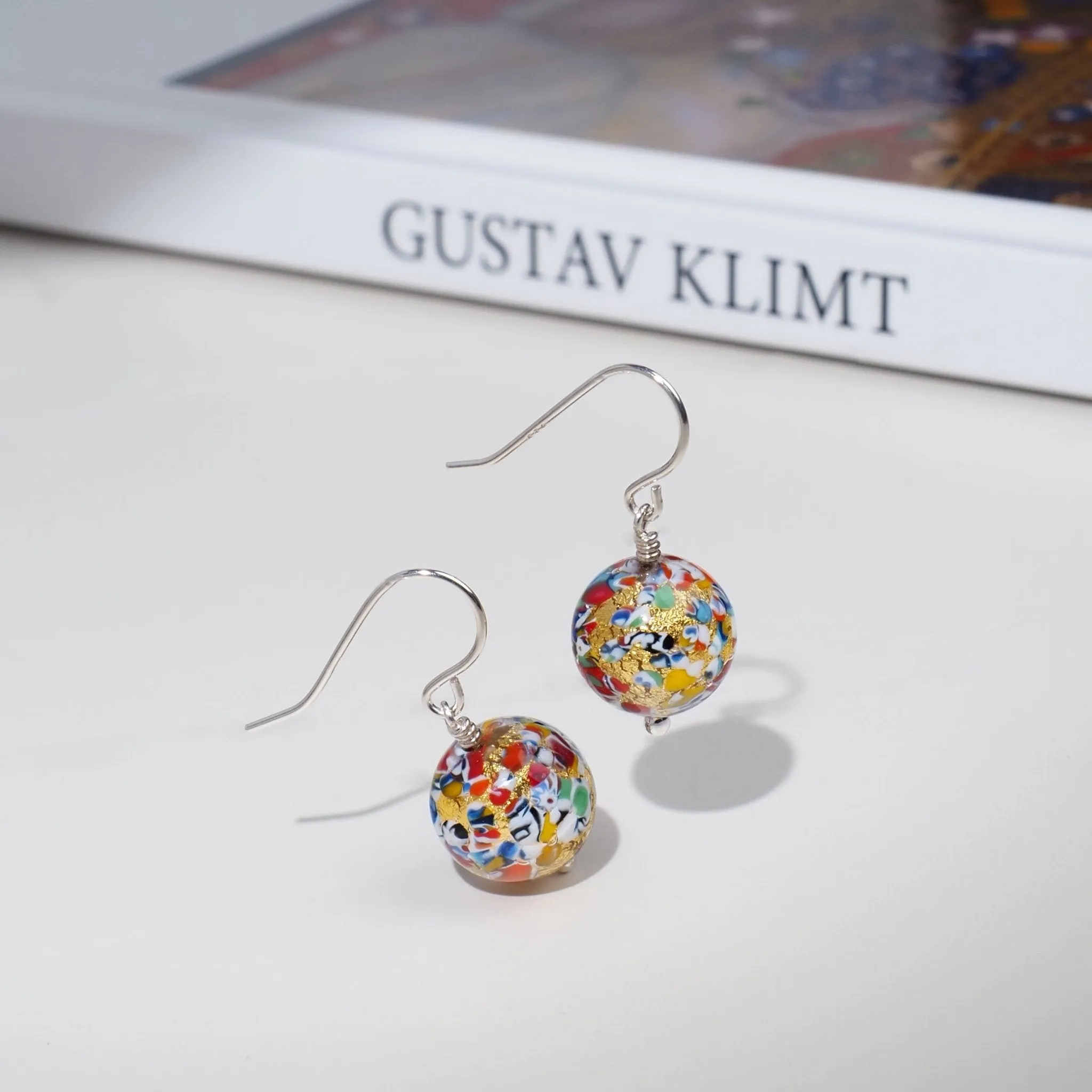 The Kiss Gold Round Earrings