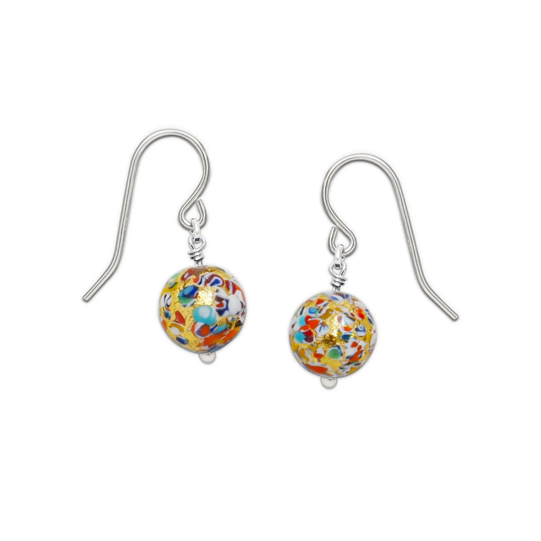 The Kiss Gold Round Earrings