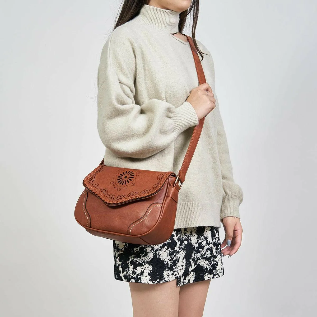 The MIRANDA Classic Floral Style Shoulder Bag