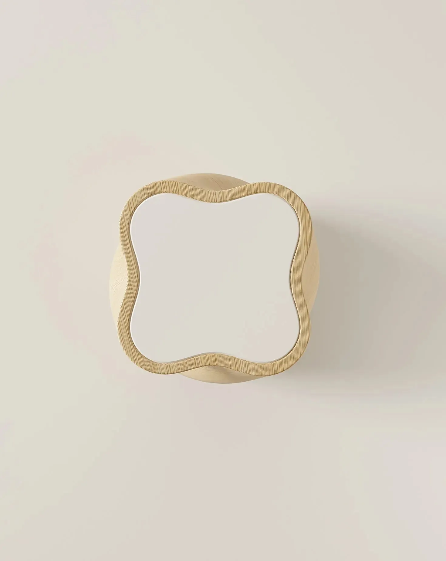 The U Line Wood Inlay White Table