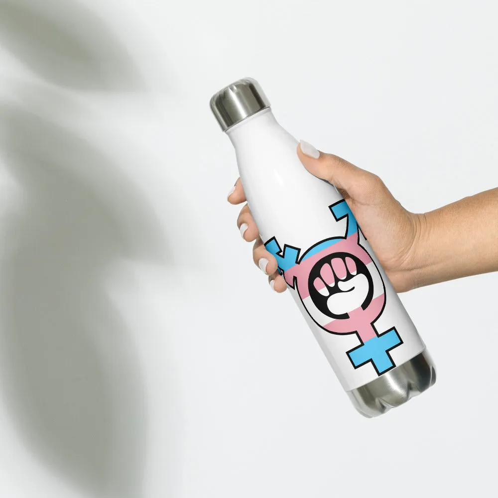 Trans Power Symbol Stainless Steel Water Bottle