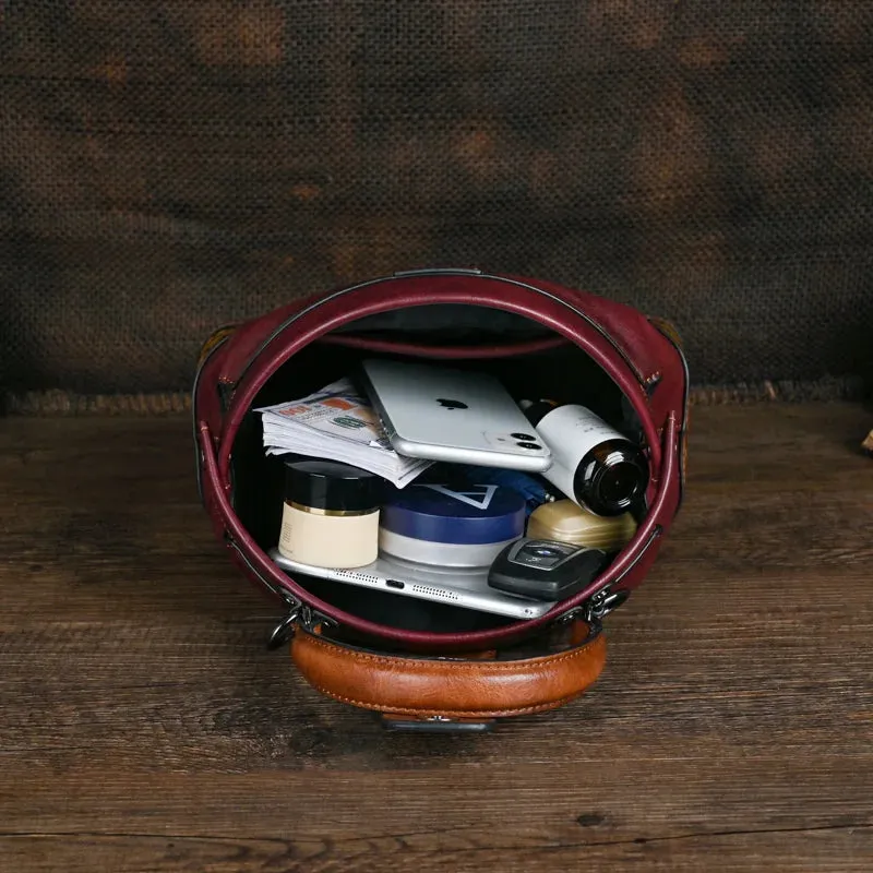 Trendy Multi-Color Embossed Leather Crossbody Bag