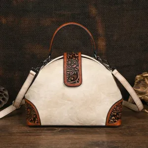 Trendy Multi-Color Embossed Leather Crossbody Bag