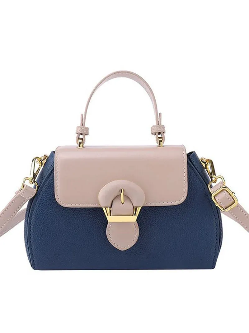 Uniwim Women Autumn Winter New Color Contrasting Diagonal Cross Bag Fashion Simple Splicing Handbag Korean Edition Single Shoulder Bag