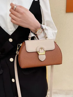 Uniwim Women Autumn Winter New Color Contrasting Diagonal Cross Bag Fashion Simple Splicing Handbag Korean Edition Single Shoulder Bag