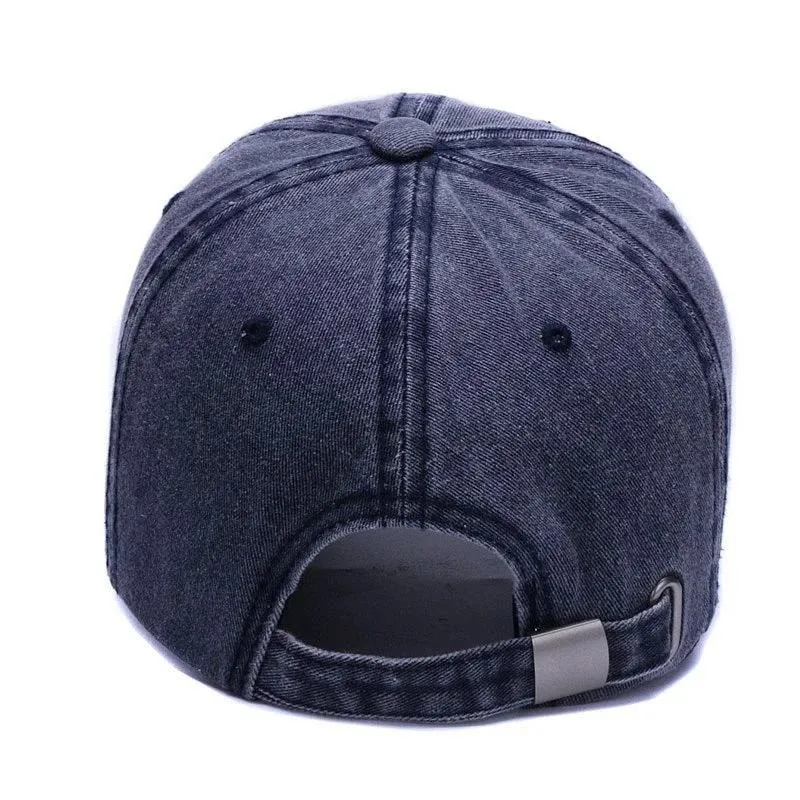 Vintage Denim Baseball Hat w/ Anchor Design