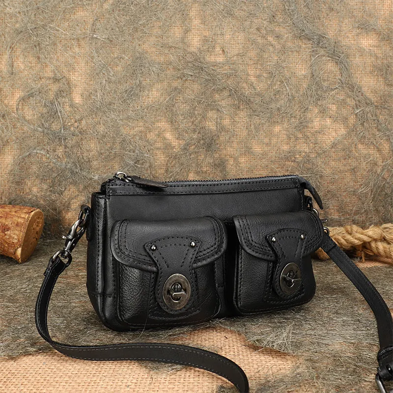 Vintage Ladies Leather Cross Shoulder Purse Women's Satchel Bag