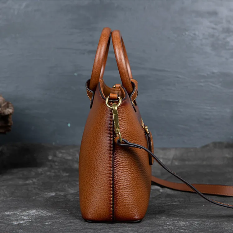 Vintage Womens Western Leather Crossbody Purse Shoulder Handbags For Women