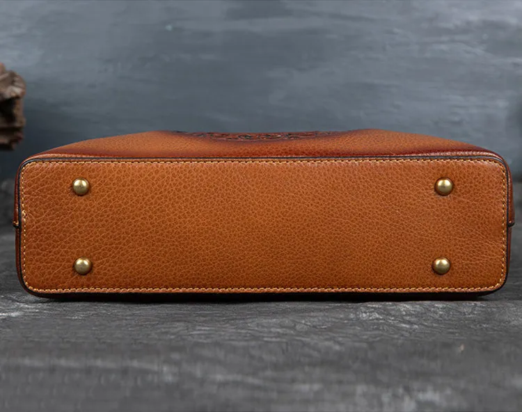 Vintage Womens Western Leather Crossbody Purse Shoulder Handbags For Women