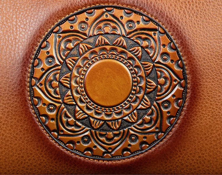 Vintage Womens Western Leather Crossbody Purse Shoulder Handbags For Women