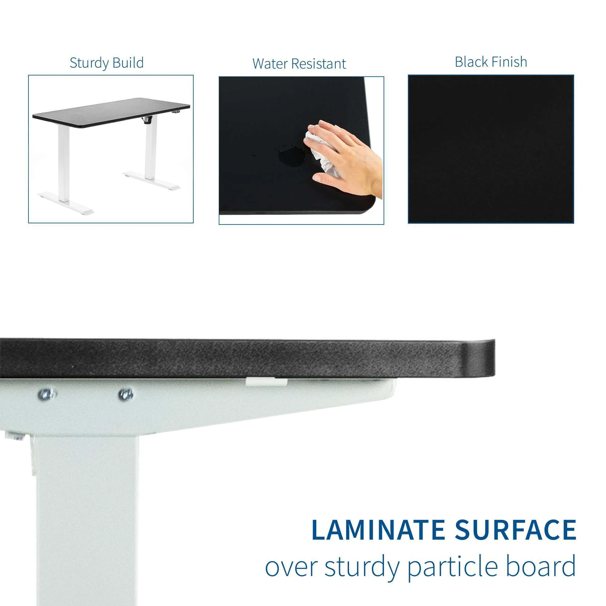 VIVO 60"x24" Electric Desk with White Frame, DESK-KIT-W06W/W06B/W06C/W06D/W06E