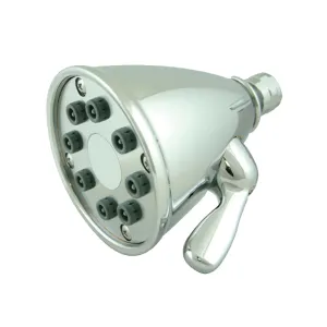 Whitehaus WH139-C Showerhaus Round Showerhead with 8 Spray Jets with Adjustable Ball Joint
