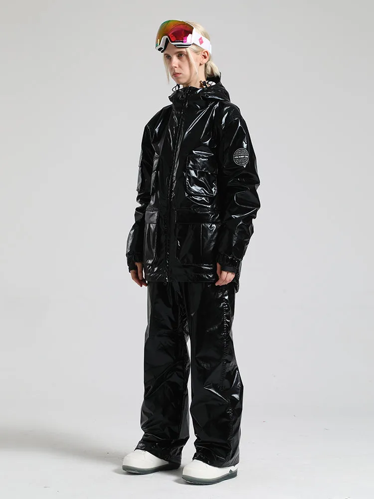 Women's Black Dazzling Ski Suit