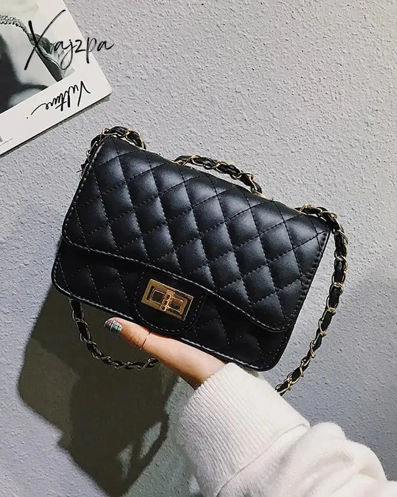 Xajzpa - Quilted Turn Lock Flap Shoulder Bag