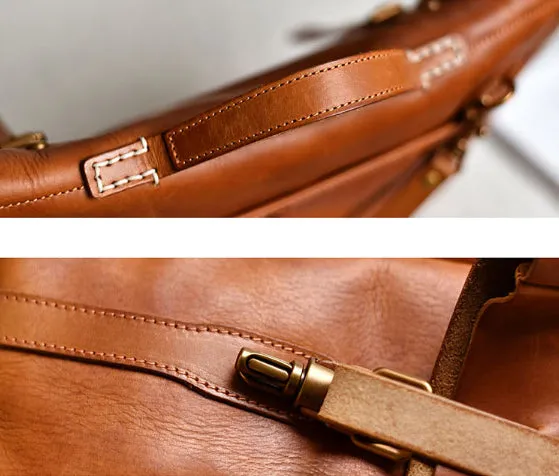 YAAGLE Men's Genuine Leather Leisure Briefcase Flap Handbag YG54
