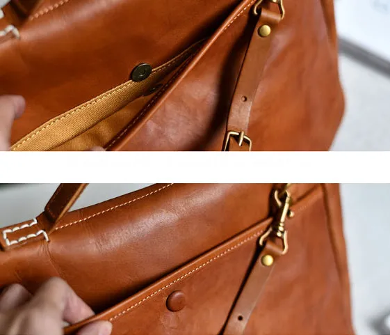 YAAGLE Men's Genuine Leather Leisure Briefcase Flap Handbag YG54