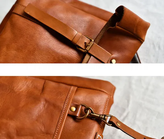 YAAGLE Men's Genuine Leather Leisure Briefcase Flap Handbag YG54