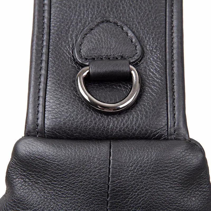 YAAGLE Men's Genuine Leather Sling Backpack Chest Bag YG4004